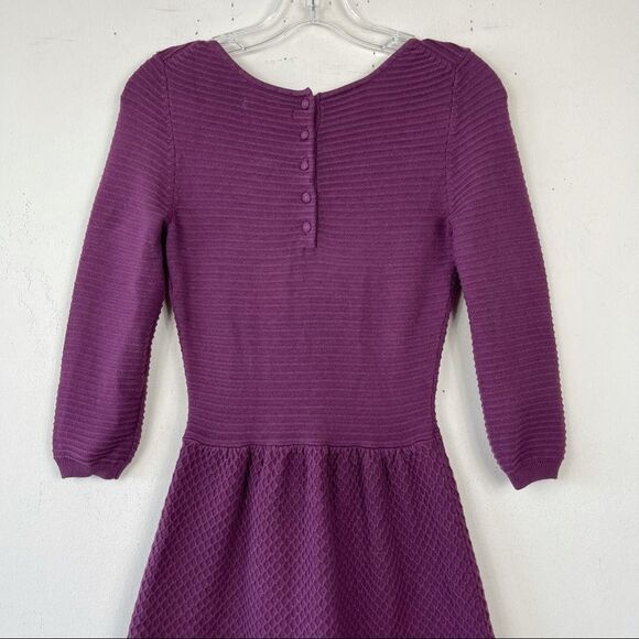 Boden libby textured sweater knit dress 4 purple plum warm fall preppy Wh552 - Picture 15 of 16